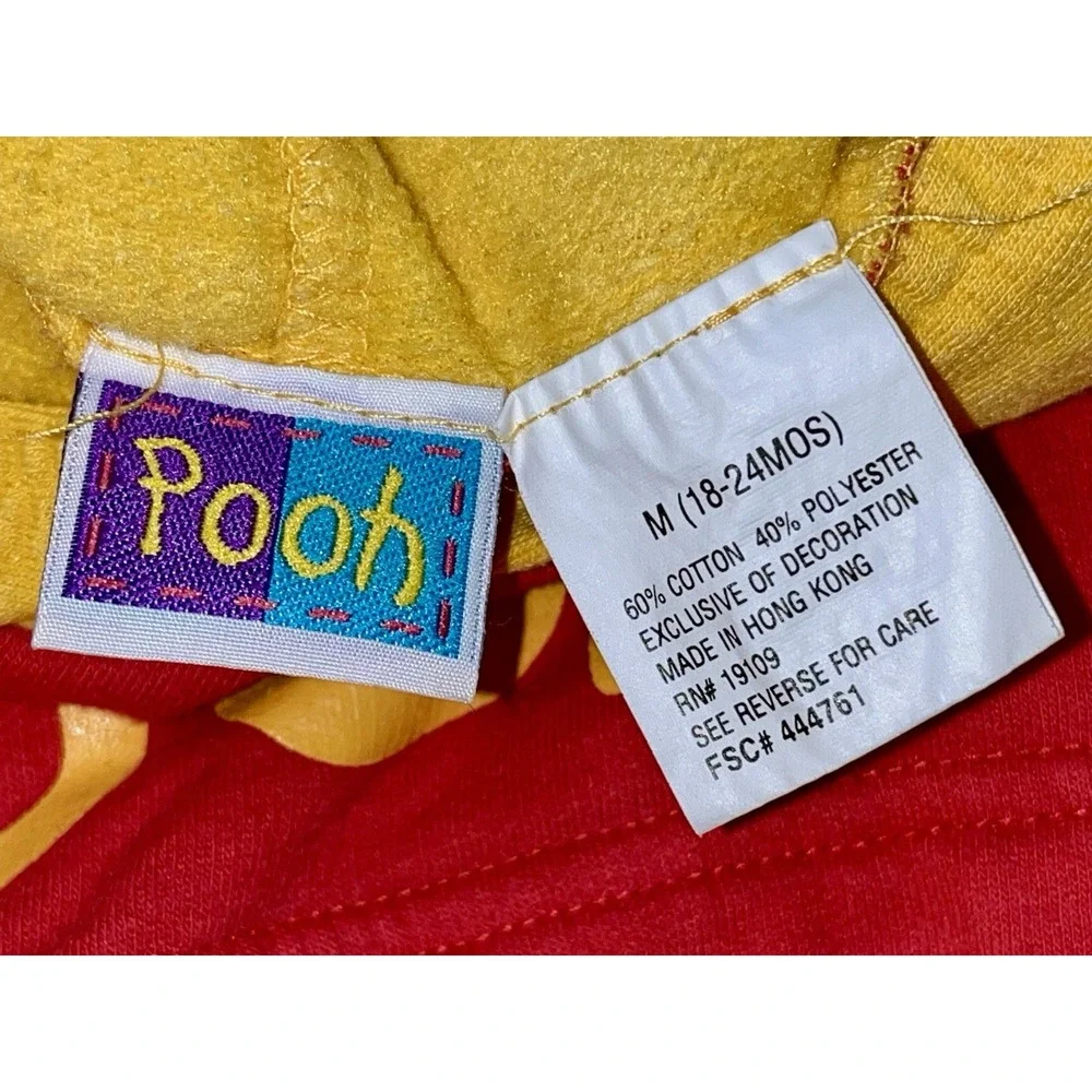 Vintage 90's‎ Disney Winnie The Pooh Romper One Piece Coverall Halloween Costume